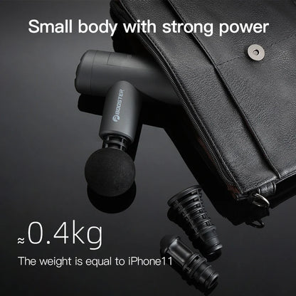 Mini Pistola de Massagem Booster X – Vibrador Elétrico para Corpo e Fitness
