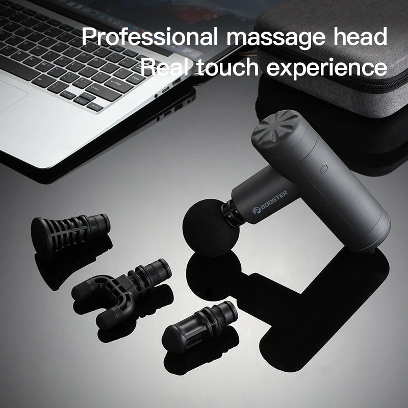 Mini Pistola de Massagem Booster X – Vibrador Elétrico para Corpo e Fitness