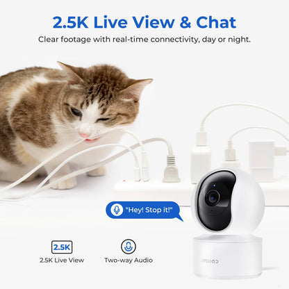 Câmera Inteligente IMILAB C21 2.5K – Monitor 360° com Visão Noturna e Áudio Bidirecional via App