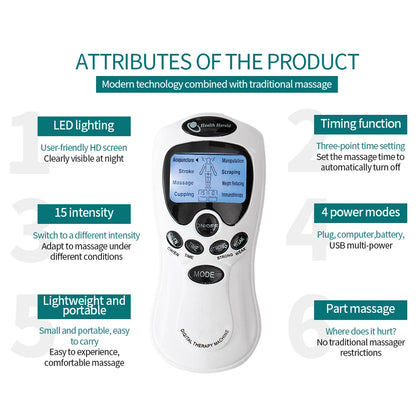 ElectroStim Pro – Massageador EMS para Relaxamento Muscular e Acupuntura