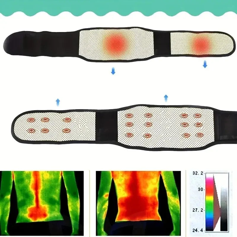 Cinta Massageadora para Costas e Cintura com Aquecimento e Suporte Esportivo