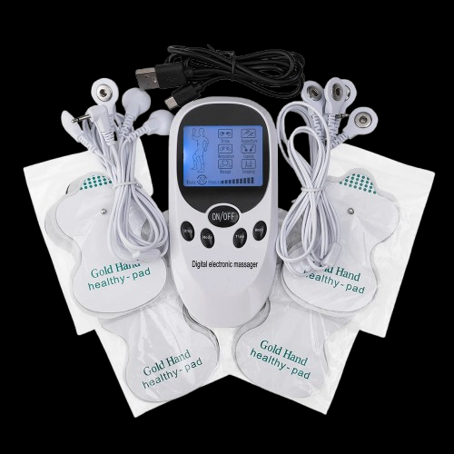 ElectroPulse – Estimulador Muscular Digital para Massagem em Casa