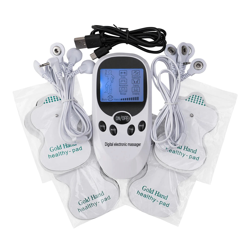 ElectroPulse – Estimulador Muscular Digital para Massagem em Casa