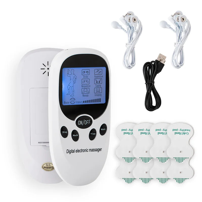ElectroPulse – Estimulador Muscular Digital para Massagem em Casa