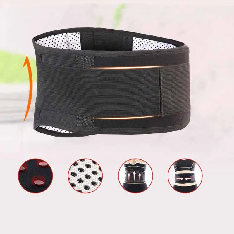 Cinto Lombar Térmico com Terapia Magnética – Suporte com Turmalina Autoaquecível